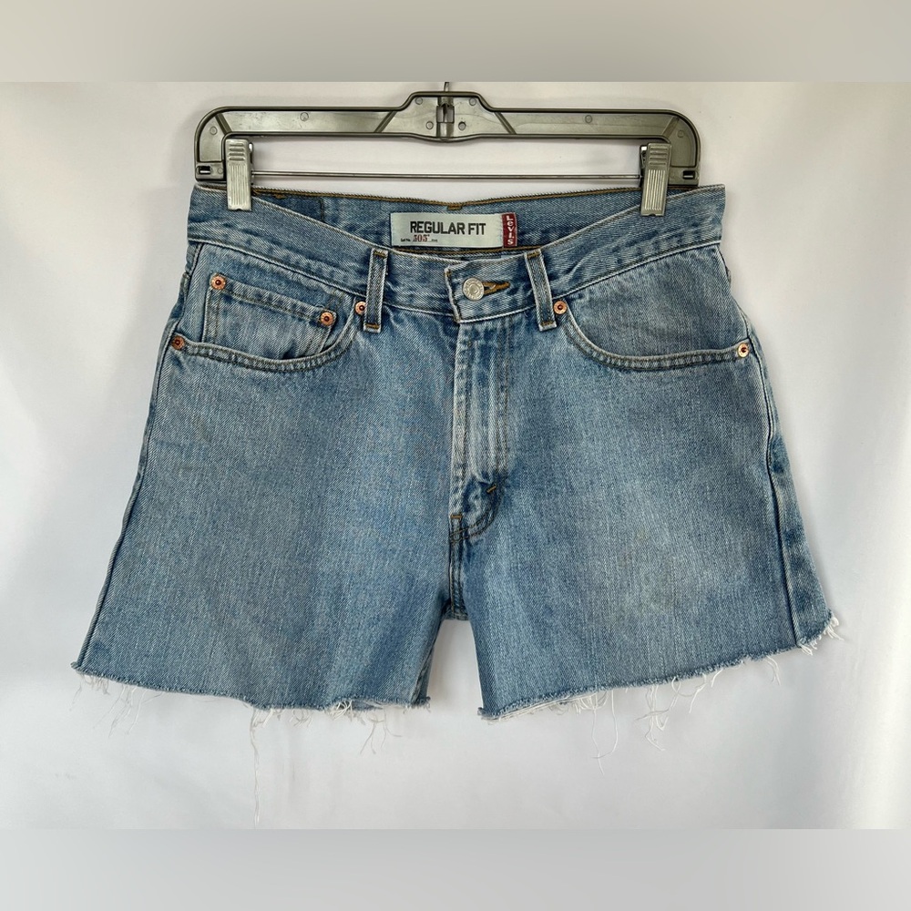 Leviβs 505 Vintage Jean Cut Off Shorts Buttonβ Zip Waist 31